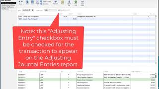 QuickBooks Desktop: Adjusting Journal Entries Report & Error Correction