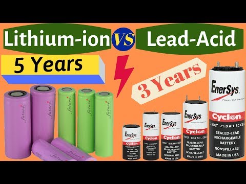 Lithium-ion vs lead acid battery/ electric vehicle battery t...