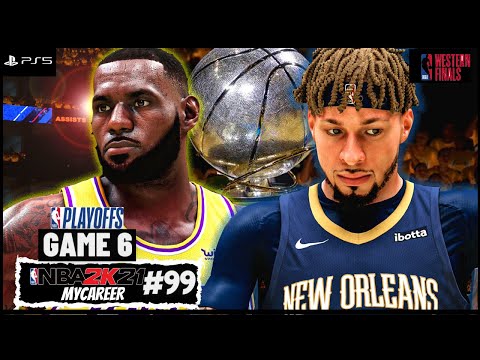 NBA 2K21 My Career Next Gen EP 99 - Back In LA - Playoffs Western Conference Finals G6 (PS5) FULL