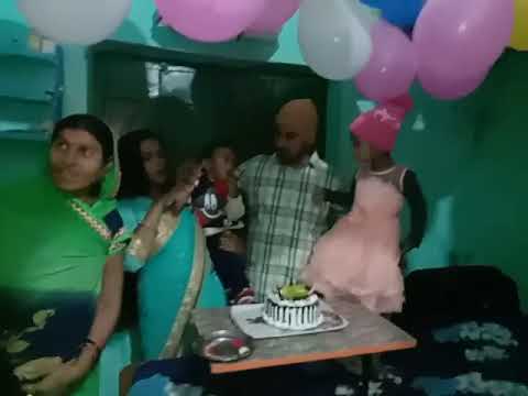 Arnab birthday before cutting cake activity..