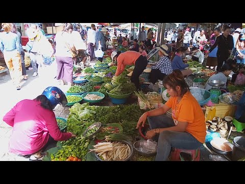 Asian Market Food 2020 - Natural Living In Cambodian Market - Phnom Penh Village Food View