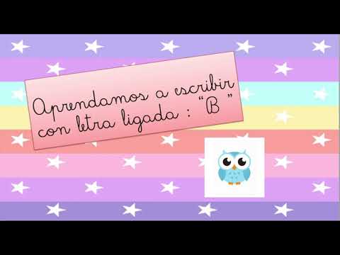 Letra B  ligada para niños Aprendamos a escribir con letra ligada la "B"