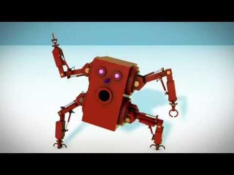 Funny dancing robot in Cinema 4D