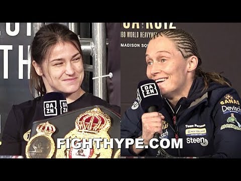 KATIE TAYLOR VS. DELFINE PERSOON FINAL PRESSER & FACE OFF - JOSHUA VS. RUIZ UNDERCARD