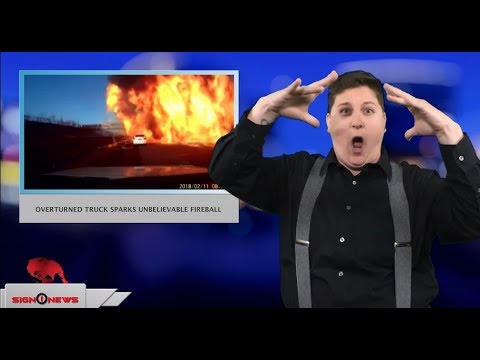 Overturned truck sparks unbelievable fireball (ASL - 2.12.18)