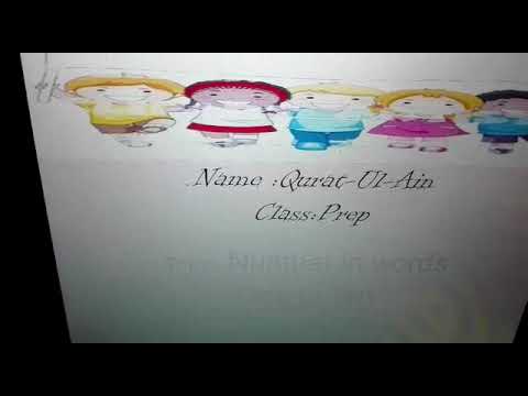 Name Qurat ul Ain. Class prep  Topic :no in words