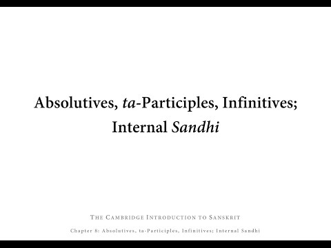 Chapter 8: The Cambridge Introduction to Sanskrit