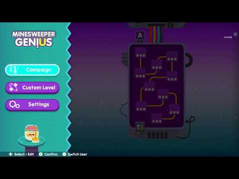 Minesweeper Genius Title Screen (Switch, PS4, Xbox One)