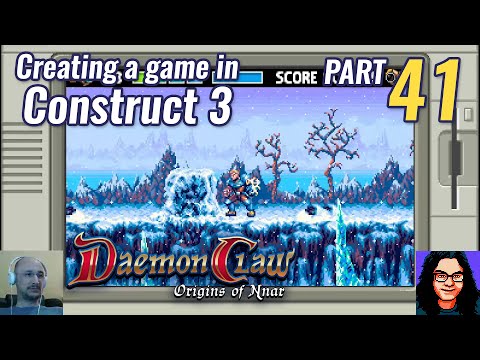 Creating a game in Construct 3 from scratch: part 41. Making ice-boulders fall from the sky.