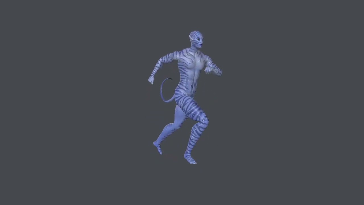 AVTR-004 Avatar Running Animation 3D Model