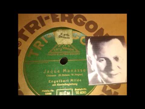 Engelbert Milde: Jacques Manasse - Chanson, Berlin 1930