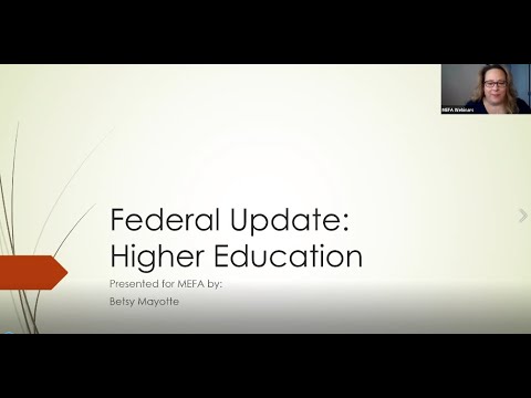 The MEFA Institute<sup>™</sup>: Legislative & Federal Financial Aid Update