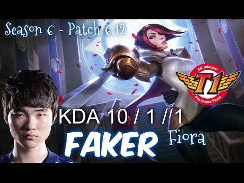 SKT T1 Faker FIORA Top vs Hecarim - Patch 6.12 KR | League of Legends