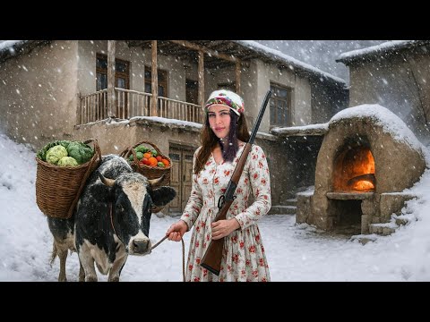 Village Life in Iran’s Mountains, Far from Civilization in Snowy Days