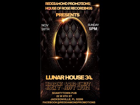 House Music Live: Lunar House 34. - DJ "Jeffy Wubz"(9:30pm-11pm)