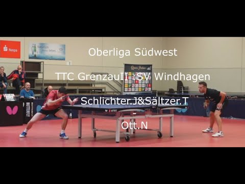 Oberliga Südwest TTC Grenzau II : SV Windhagen Schlichter&Sältzer : Ott