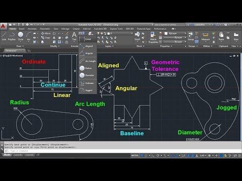 AutoCAD Tutorial Circle Command 3 Point 2 Point Tan Tan Radius Tangent Circles