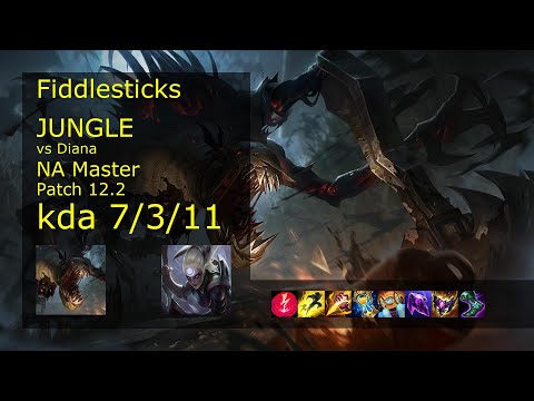 Fiddlesticks Jungle vs Diana - NA 7/3/11 Patch 12.2 Gameplay