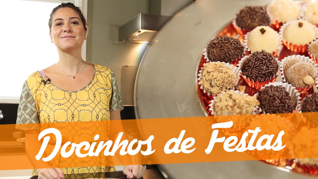 Docinhos de Festas - Carol Fiorentino (como fazer brigadeiro, beijinho e cajuzinho)