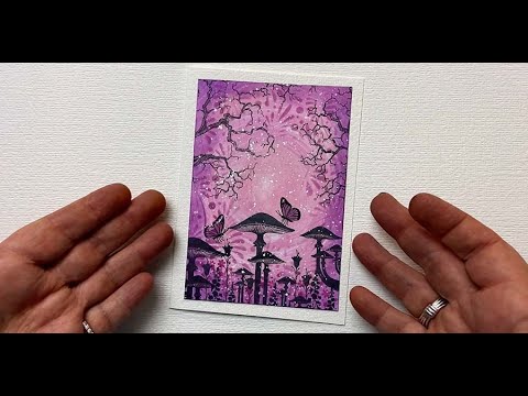 Magic Meadow in Pinks by Karen Telfer - A Lavinia Stamps Tutorial