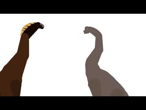 Brachiosaurus vs titanosaur (stick nodes) Jurassic world battle