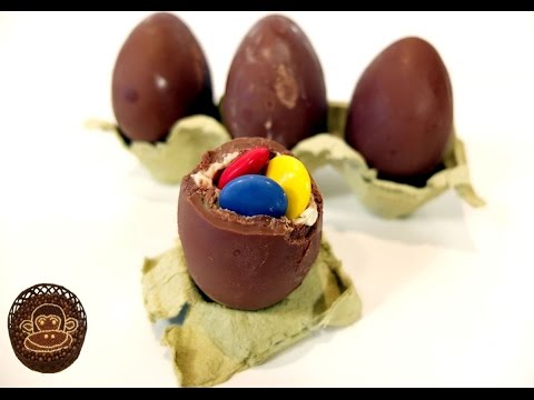 HUEVOS de CHOCOLATE RELLENOS 😍🍫😋, HUEVOS SORPRESA o receta de huevos kinder Receta # 166