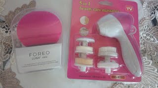 La différence entre foreo luna mini² et 5in1 beauty care massager_الفرق بين فوريو و جهاز غسل الوجه