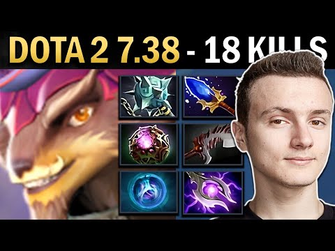 Pangolier Gameplay Miracle with 18 Kills and Abyssal - Dota 7.38