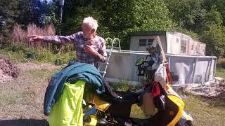 Bobby Honeycutt singing about a  mobile home getting tooked back from the home ower