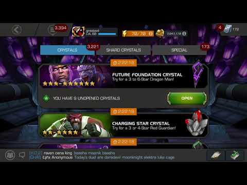 9x 6 star dragon man cavalier crystal opening marvel contest of champions mcoc