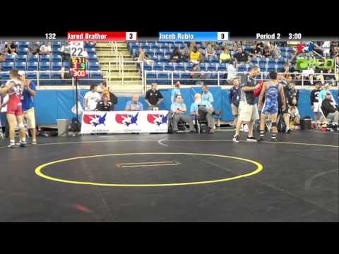 Junior 132 - Jared Brathor (Nevada) vs. Jacob Rubio (Texas)