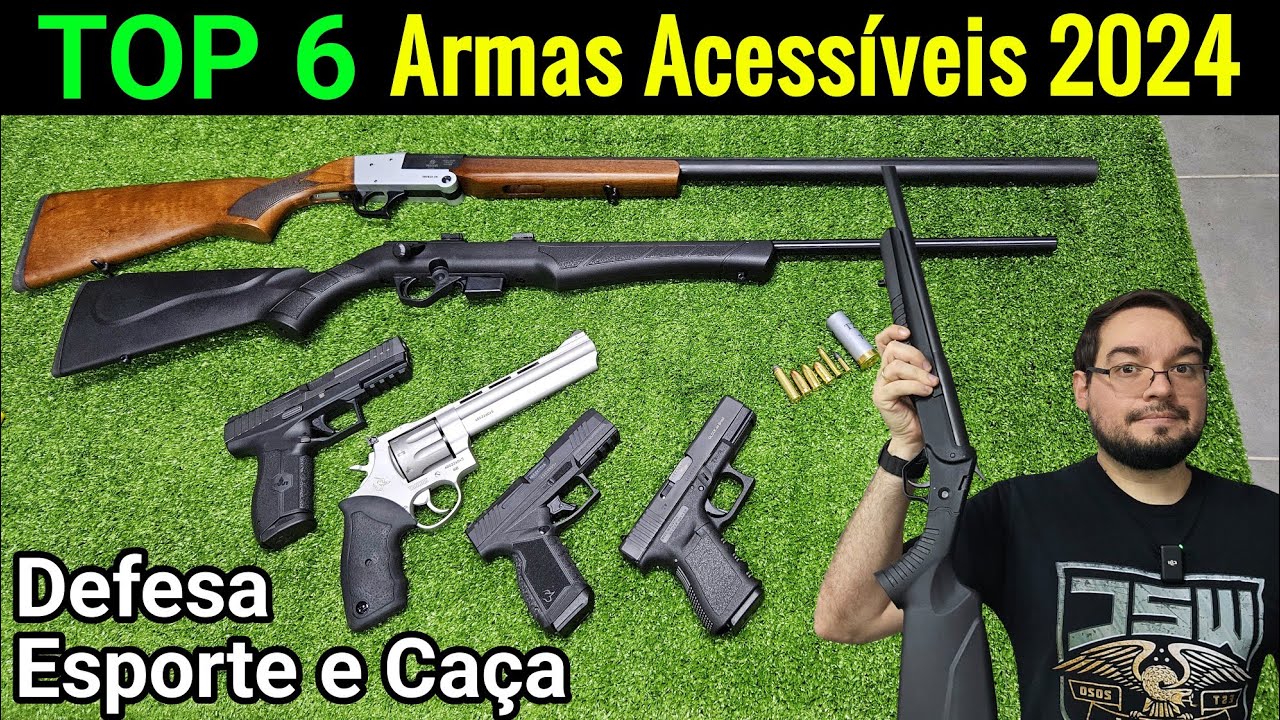 TOP 6 Armas Acessíveis para CACs e Posse / Porte (SINARM) em 2024 + morar nos EUA