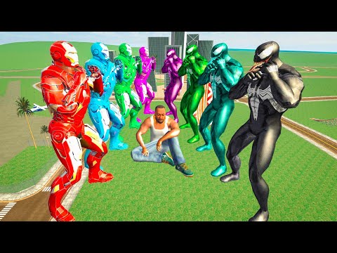 Franklin, Iron Man vs Venom: Franklin to the Rescue! (Indian Bikes Driving 3D)