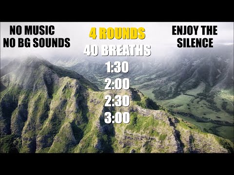 [Wim Hof] 4 rounds guided breathing without music and background sounds - Enjoy the Silence