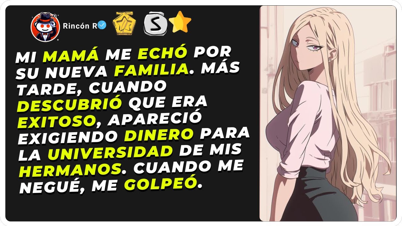 Mi mamá me golpeó después de negarme a darle dinero para mis hermanos, después de que ella me echó..