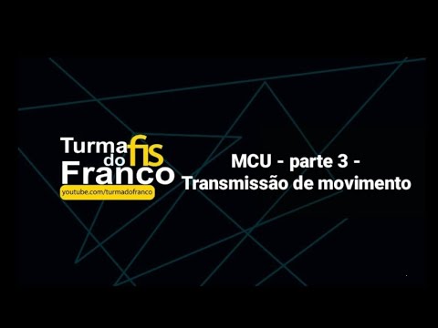 Movimento circular uniforme - MCU - PARTE 3 - TRANSMISSÃO DE MOVIMENTO
