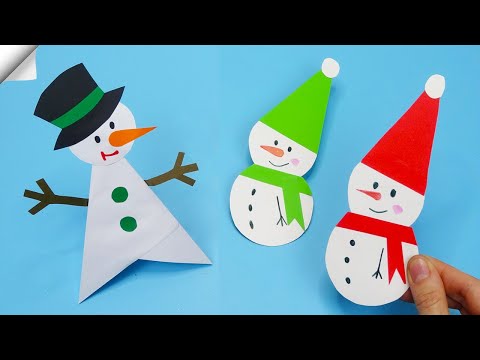How to make paper snowman DIY christmas