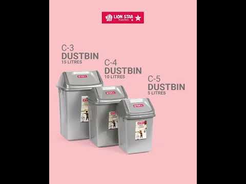 Features & Uses of Lionstar Dustbin 10L Square Swing C-4