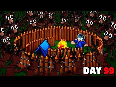 Safest Base vs 100 Deers, Can I Survive 99 Nights in the Forest?