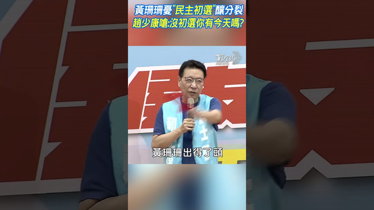 黃珊珊憂黨內分裂 趙少康酸:若沒初選你會有今天?
