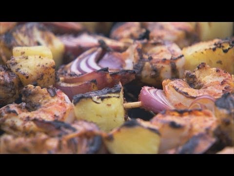 Caribbean Grilled Shrimp and Pineapple Skewers
