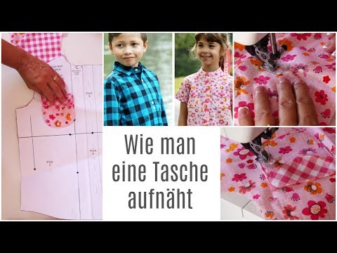 Aufgesetzte Tasche annähen | Hemdtasche | Hemd mit Stehkragen | Frocks & Frolics