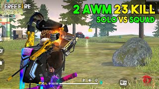 2 AWM Solo vs Squad 23 Kill OverPower Ajjubhai94 G