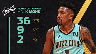 [高光] Malik Monk 36 pts 9 threes 5 rebs