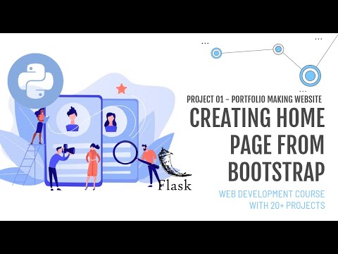 1 HINDI Project 1 Portfolio Making Website Using Flask Creating Home Page