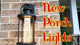LED Porch Light with Crystal Bubble Glass