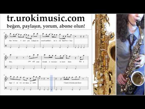 Saksafon dersleri (alto) The Chainsmokers ft. Halsey - Closer Notalar Eğitim Bölüm#2 um-723