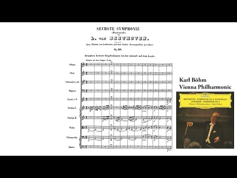 Beethoven: Symphony No. 6 in F major, Op. 68 "Pastoral" [Böhm & VPO] (with Score)