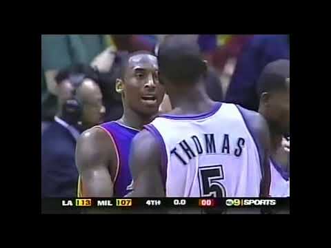 106. November 4, 2003 - Kobe Bryant TWO CLUTCH SHOTS vs Milwaukee Bucks (Finger Wag)