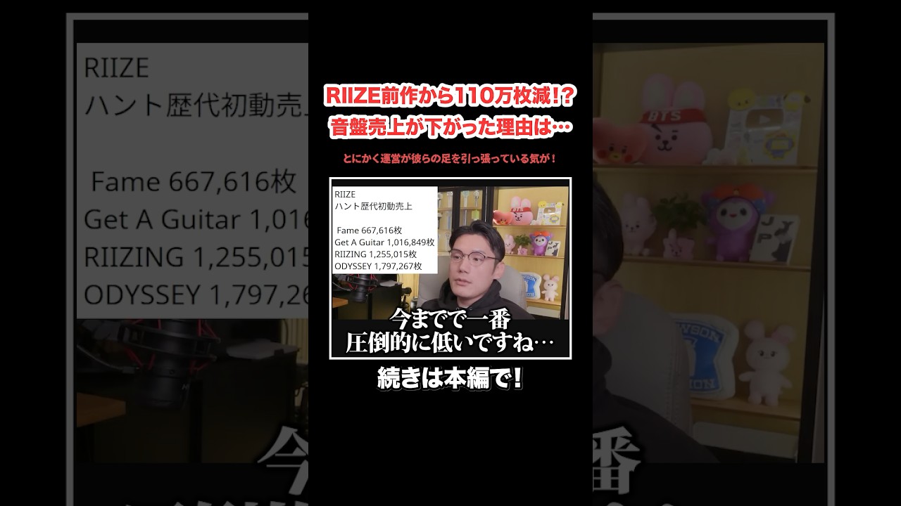【RIIZE】初動売上が前作から110万枚減！？大幅に音盤売上が下がった理由とは…！？'Fame'#KPOP#サランピTV#韓国#RIIZE